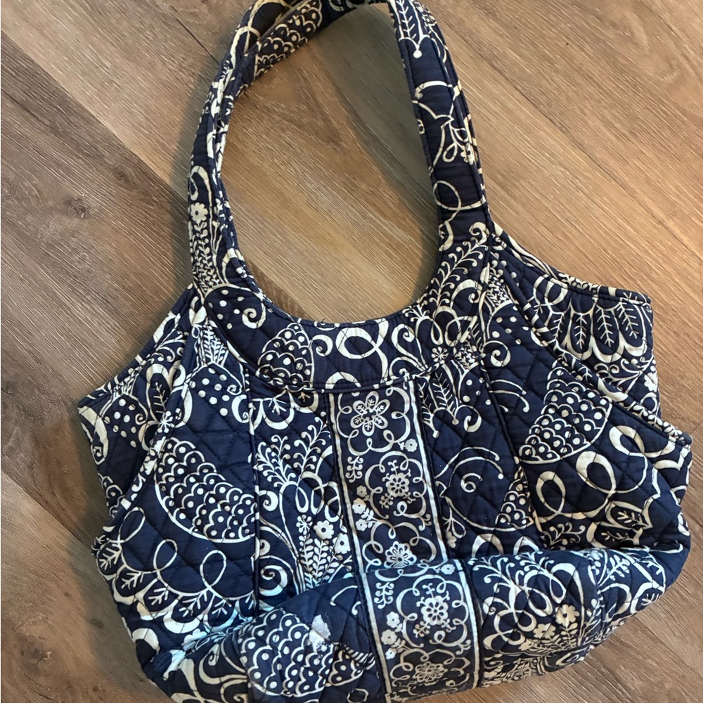 Vera Bradley Navy and Cream Shoulder Bag